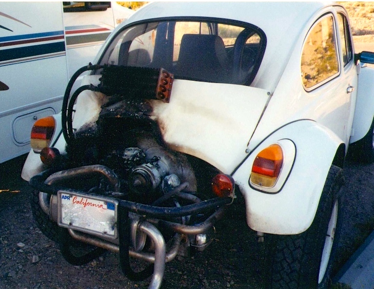 Burned Tow Car